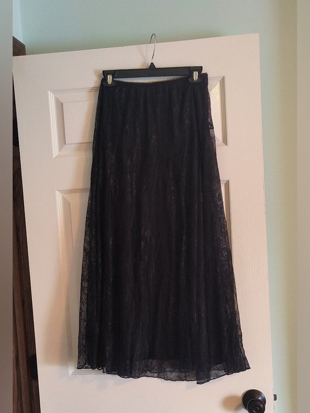 Black Lace Maxi Skirt